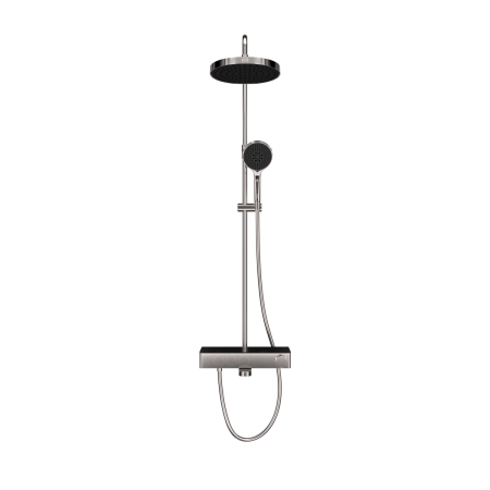 Душевая система VitrA Core Round A4730934EXP с термостатическим смесителем и ручным душем брашированная никель