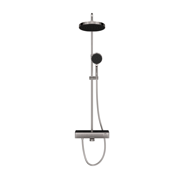 Душевая система VitrA Core Round A4730934EXP с термостатическим смесителем и ручным душем брашированная никель