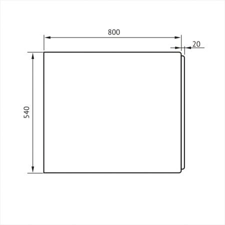 Экран BERGES 51007 торцевой 80