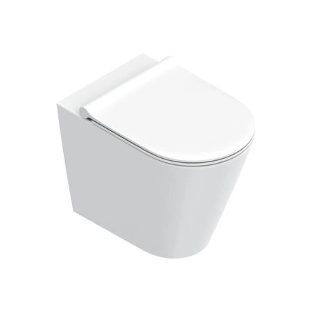 Catalano Zero Унитаз напольный 55x35см, безободковый, смыв Tornado, покрытие Twinglaze+, цвет: белый матовый