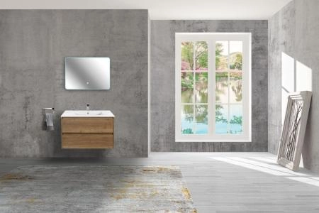 Тумба под раковину Vincea Gio 800 подвесная, 2 ящика soft-close, цвет T.Oak