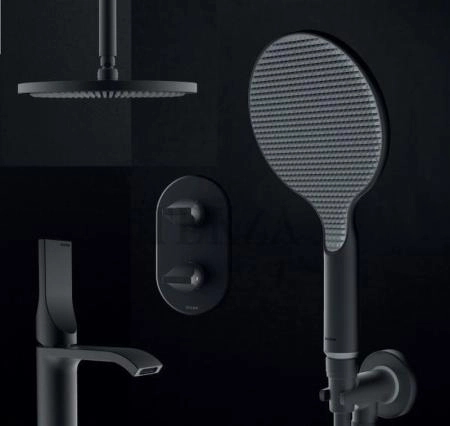 Ручной душ Bossini Apice B00900.073 ?140 мм, черный матовый