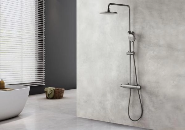 Душевая система Lemark Bronx LM3770GM для душа термостат , графит