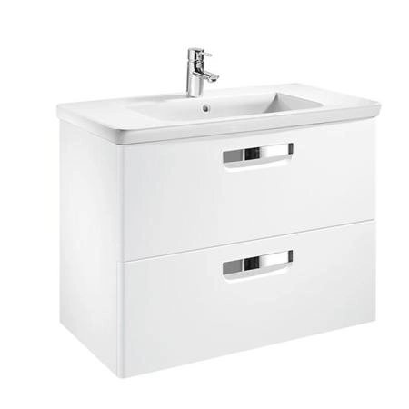 Roca The Gap Original Тумба подвесная 80x41x60см. с 2 ящиками, цвет: белый матовый