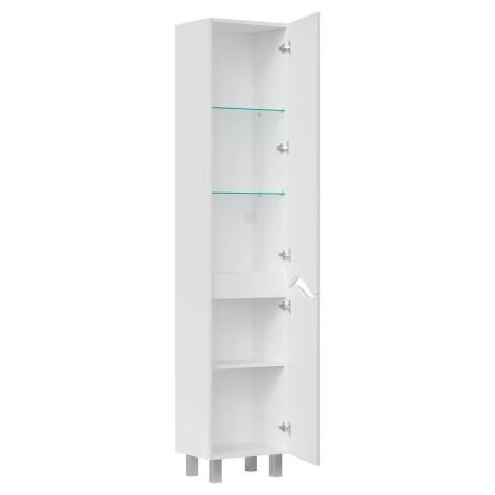 Пенал для ванной напольный Volna 40 белый глянец