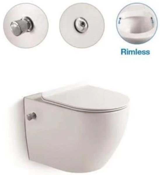 Унитаз подвесной SantiLine SL-5002SM-BD с встроенным смесителем и функцией биде сиденье микролифт