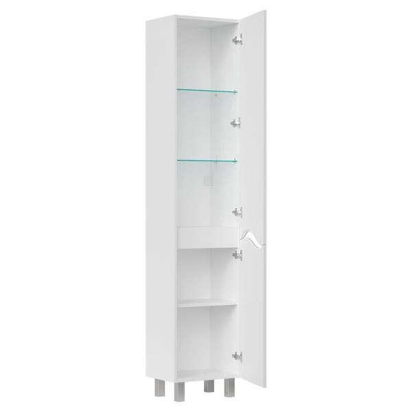 Пенал для ванной напольный Volna 40 белый глянец