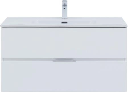 Тумба под раковину Aquanet Алвита New 100 2 ящика, белый матовый