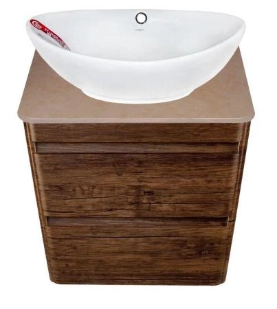 Тумба под раковину Style Line Elfante Атлантика 60 Люкс старое дерево, PLUS, подвесная