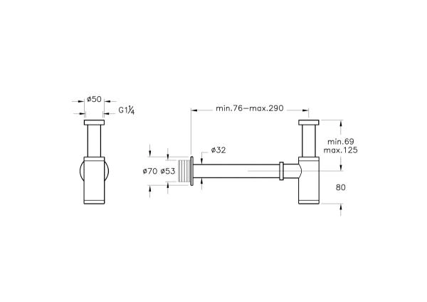 Сифон для раковины VitrA Origin  A45123 хром