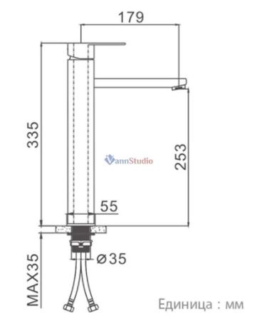 Смеситель для раковины Frap F10805-2 сатин