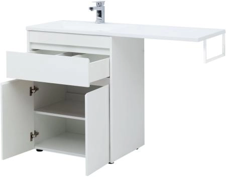 Тумба под раковину Aquanet Токио 68 белый (напольная, 1 ящик, 2 дверцы)
