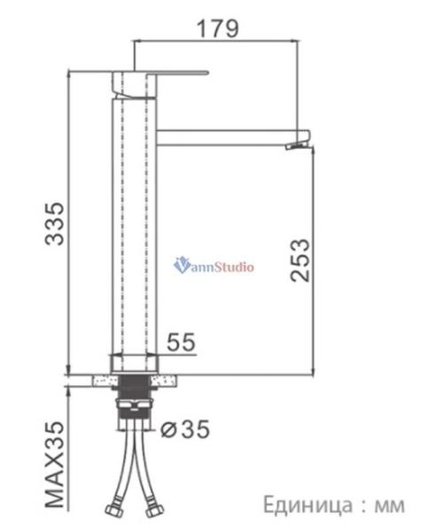 Смеситель для раковины Frap F10805-2 сатин