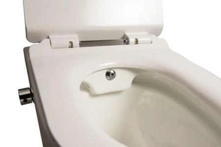 Унитаз подвесной SantiLine SL-5002SM-BD с встроенным смесителем и функцией биде сиденье микролифт