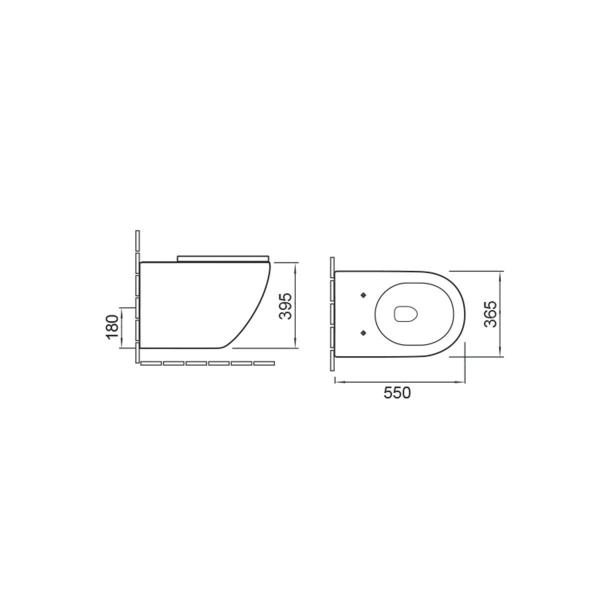 Унитаз подвесной Vincea Globo VT1-14 безободковый, цвет белый, ультратонкое soft-close сиденье