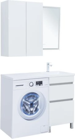 Тумба под раковину Aquanet Вега 48 белый глянец