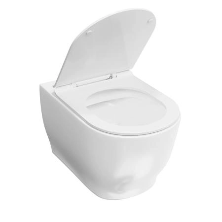 Унитаз Kerama Marazzi MODULA МОДУЛА MO.wc.02 подвесной безободковый с крепежом, белый глянцевый