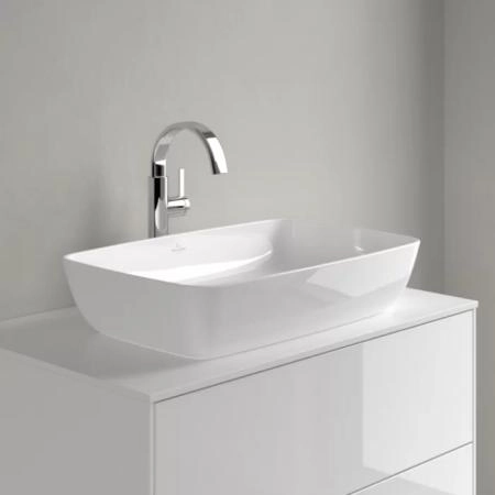 Villeroy&Boch Artis Раковина 58х38.5х12.5см., накладная, без отв., без перелива, TitanCeram, цвет: альпийский белый