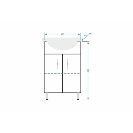 Тумба под умывальник Stella Polar Концепт 55 ЭКО, Уют 55