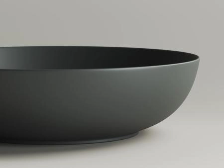 Умывальник чаша накладная овальная (цвет Темный Антрацит Матовый) Element 520x395x130мм