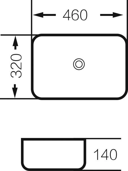 Раковина Grossman GR-4041BW (460*320*140) черно-белая