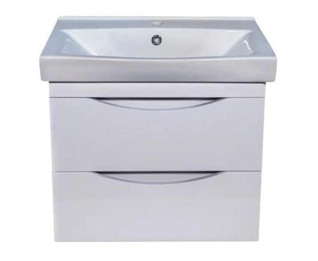 Тумба под раковину Bellezza Санриса 60 подвесная с 2 ящ. (Стрим) белая