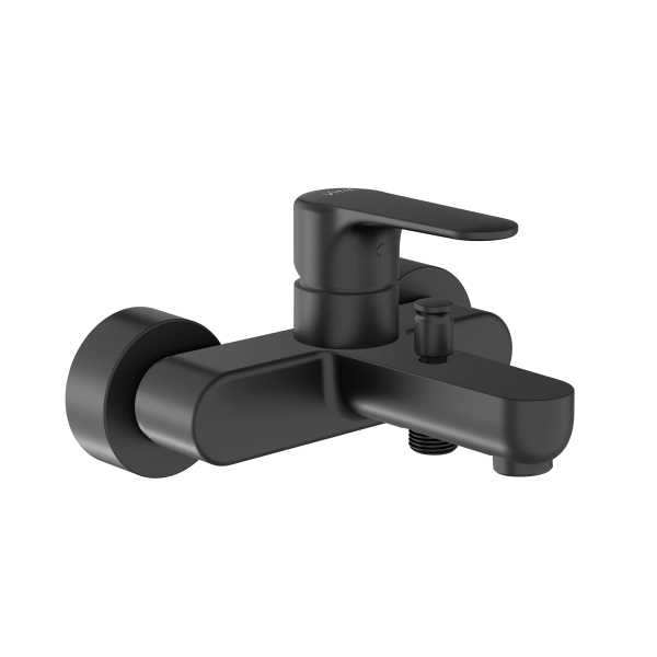 Смеситель VitrA Root Round  A4272536EXP настенный однорычажный матовый черный латунь