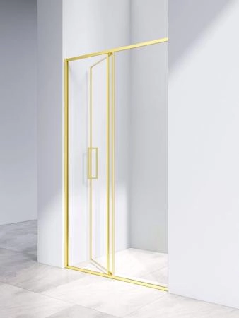 Душевая дверь Vincea Slim 8mm VDP-4SL120CLG, брашированное золото, стекло прозрачное