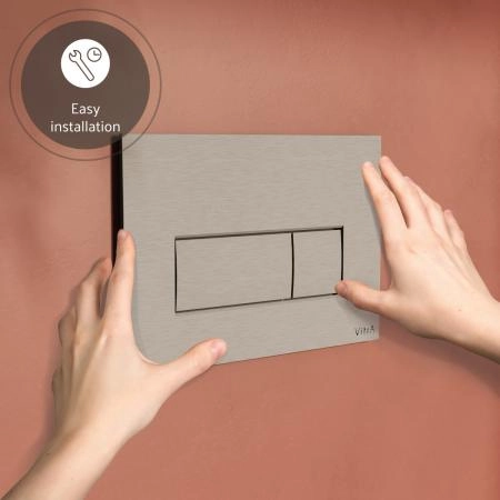 Кнопка смыва для инсталляции VitrA Root Square  740-2395 брашированный никель двойный смыв