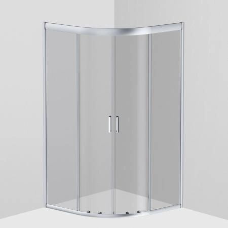 Душевой уголок AM.PM Gem W90G-401-100WT прозрачное, профиль матовое серебро