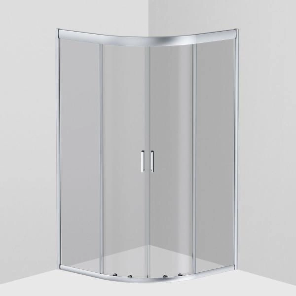 Душевой уголок AM.PM Gem W90G-401-100WT прозрачное, профиль матовое серебро