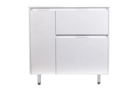 Тумба под раковину Style line El Fante напольная Барселона 90 правая (2 ящ.) с выкатной корзиной, Люкс белая, Plus