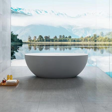 Ванна Vincea VBT-6S01MG 1700х750х550 Solid Surface серый/белый матовый