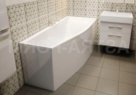 Ванна Astra Form СКАТ 170х75 правая, белая иск. камень