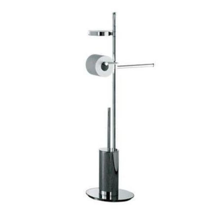 Colombo Planets Стойка с аксессуарами, 88см, мыльница, полотенцедержатель, туалетный ерш, держатель т/б, цвет: хром