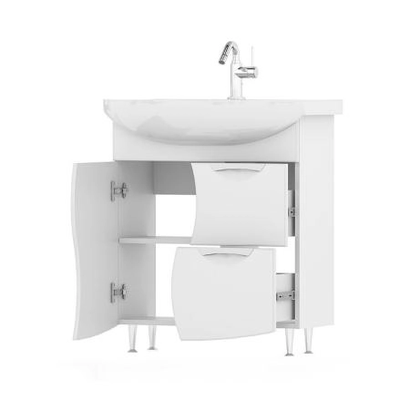 Тумба для ванной Volna Adel 70.1D.2Y напольная (Балтика) раковина отдельно