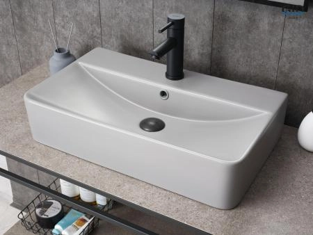 Раковина Gid Gm1344 на столешницу 61 Серый матовый