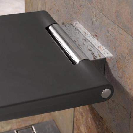 Сиденье для душа Keuco Plan 14983010037 хром/темно-серый (RAL 7021) складное