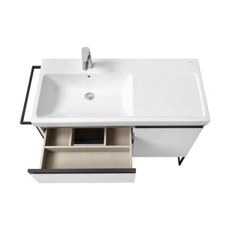 Roca Domi Тумба подвесная 100x45x51см, с 2 ящиками и 1 дверкой, SX, цвет: белый