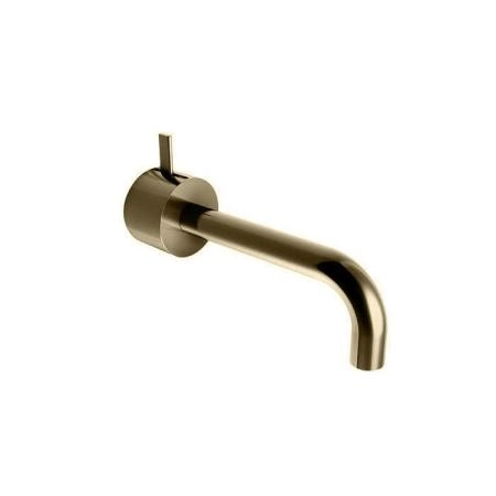 Fantini AF/21 Смеситель для раковины, настенный, излив: 214 мм, цвет: Matt British Gold PVD