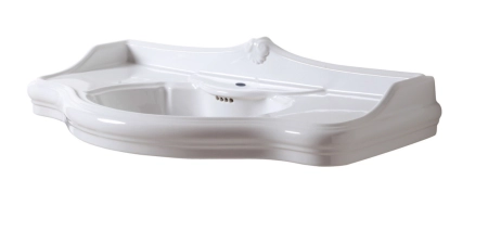 Azzurra Jubilaeum Раковина 110x62 см, 1 отв., с пьедесталом, цвет: Bianco lucido