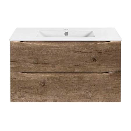 Тумба под раковину Vincea Mia Slim 900 подвесная, 2 выкатных ящика soft close, V.Oak