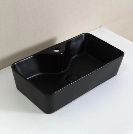 Раковина Gid Bm9092 55x31 на столешницу черная матовая
