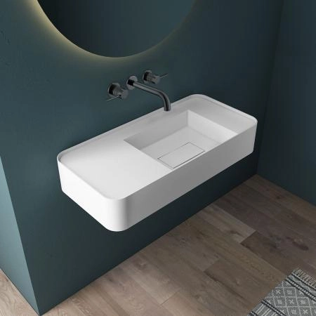 Смеситель Vincea Groove VBFW-4G1GM для раковины встраиваемый, вороненая сталь