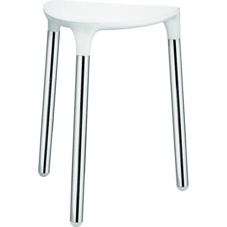Табурет Colombo Black&White B9988.EPB ,сталь;сиденье экокожа,цвет белый
