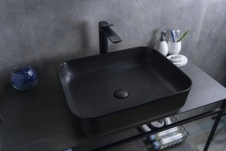 Раковина Gid Bm1304 50x39 на столешницу черная матовая