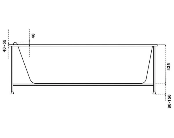 Акриловая ванна Relisan МЕГА 160x70 см