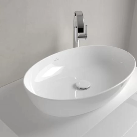 Villeroy&Boch Artis Раковина 61х42х12.5см., накладная, без отв., без перелива, TitanCeram, цвет: альпийский белый