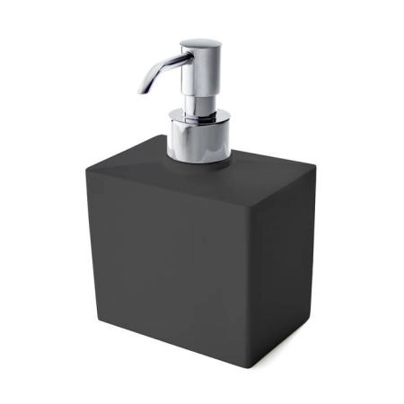 3SC Mood Black Дозатор настольный, композит Solid Surface, цвет: чёрный матовый/хром