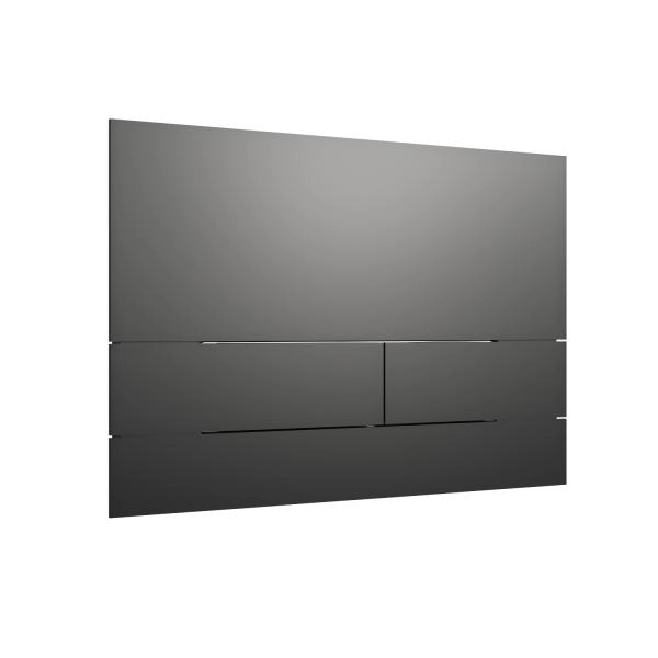 Кнопка смыва KNOTLOR DUET BIS109GM, вороненая сталь  (серия 1)